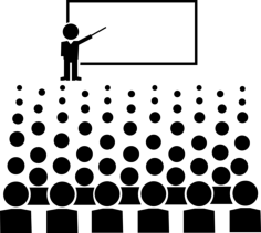 Person Giving A Lecture For Big Auditory Outline Drawing Svg Vector, Free Vectors File